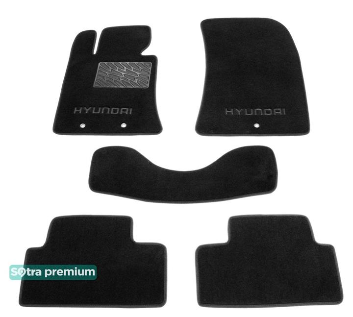 Sotra 07156-CH-BLACK Interior mats Sotra two-layer black for Hyundai Genesis coupe (2010-), set 07156CHBLACK