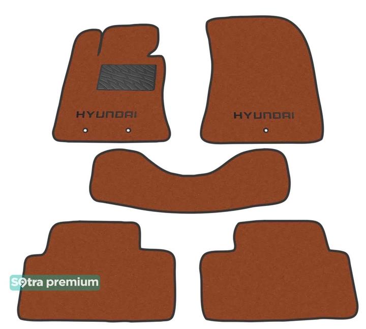 Sotra 07156-CH-TERRA Interior mats Sotra two-layer terracotta for Hyundai Genesis coupe (2010-), set 07156CHTERRA