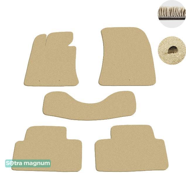 Sotra 07156-MG20-BEIGE Interior mats Sotra two-layer beige for Hyundai Genesis coupe (2010-), set 07156MG20BEIGE
