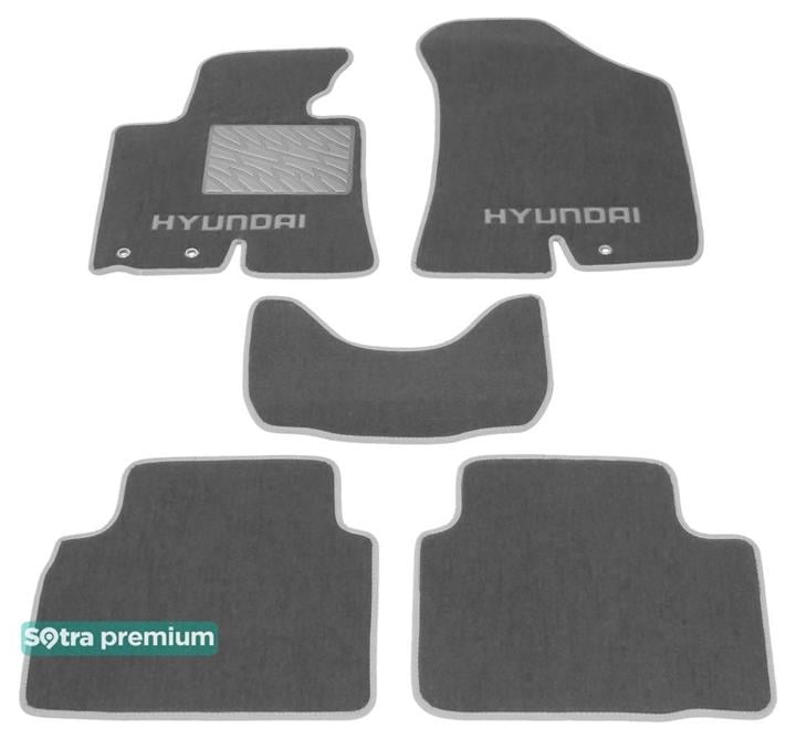 Sotra 07163-CH-GREY Interior mats Sotra two-layer gray for Hyundai Ix35 (2010-2015), set 07163CHGREY