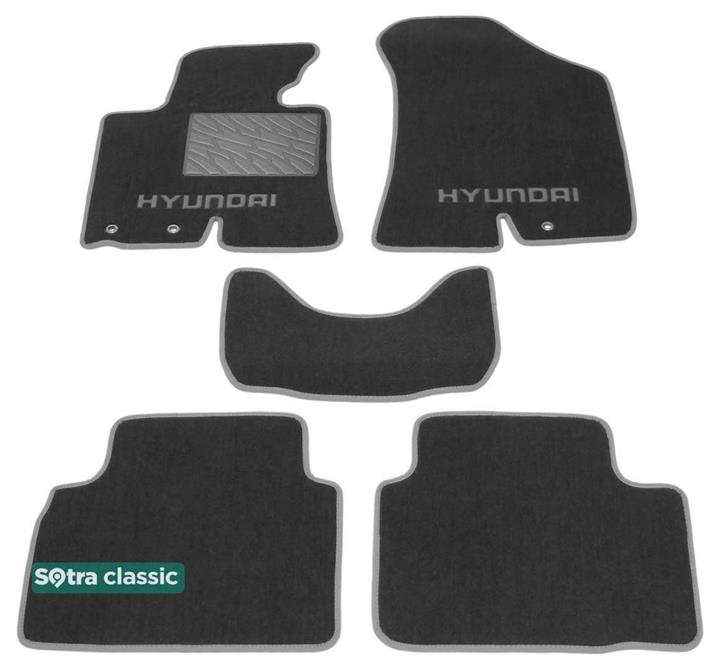 Sotra 07163-GD-GREY Interior mats Sotra two-layer gray for Hyundai Ix35 (2010-2015), set 07163GDGREY