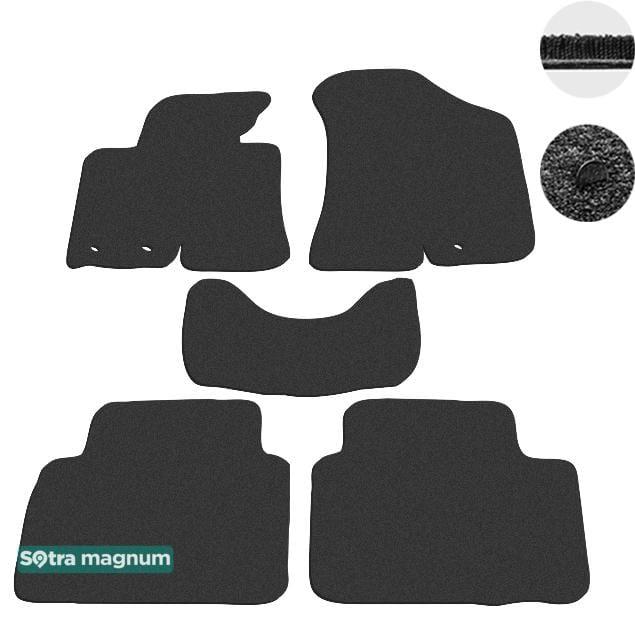 Sotra 07163-MG15-BLACK Interior mats Sotra two-layer black for Hyundai Ix35 (2010-2015), set 07163MG15BLACK
