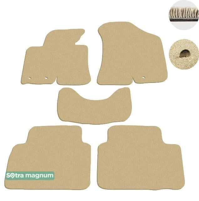 Sotra 07163-MG20-BEIGE Interior mats Sotra two-layer beige for Hyundai Ix35 (2010-2015), set 07163MG20BEIGE