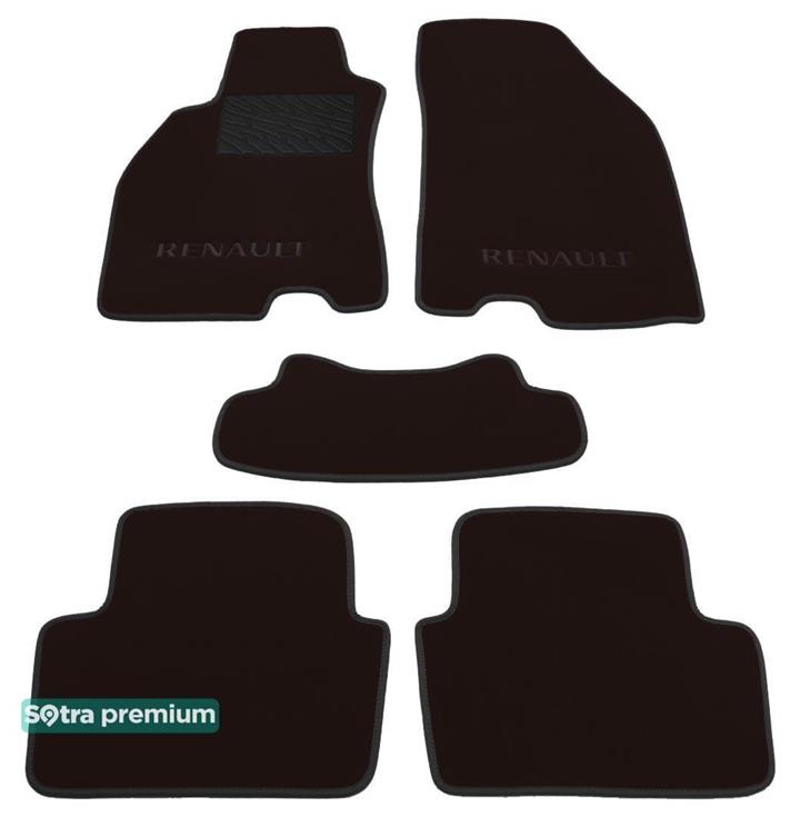 Sotra 07164-CH-CHOCO Interior mats Sotra two-layer brown for Renault Megane (2008-2016), set 07164CHCHOCO