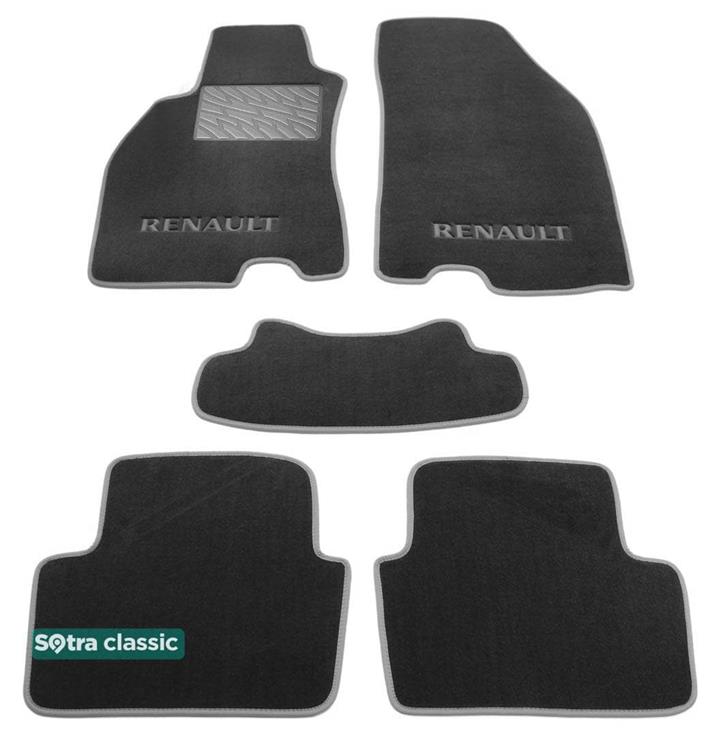 Sotra 07164-GD-GREY Interior mats Sotra two-layer gray for Renault Megane (2008-2016), set 07164GDGREY