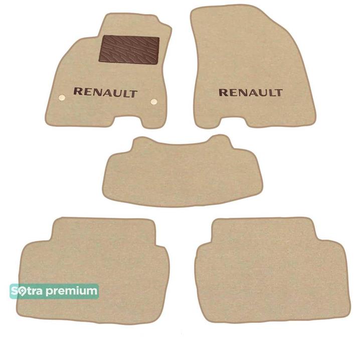 Sotra 07165-CH-BEIGE Interior mats Sotra two-layer beige for Renault Fluence (2009-), set 07165CHBEIGE
