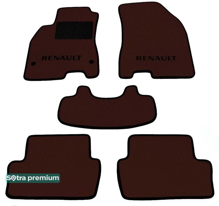 Sotra 07165-CH-CHOCO Interior mats Sotra two-layer brown for Renault Fluence (2009-), set 07165CHCHOCO