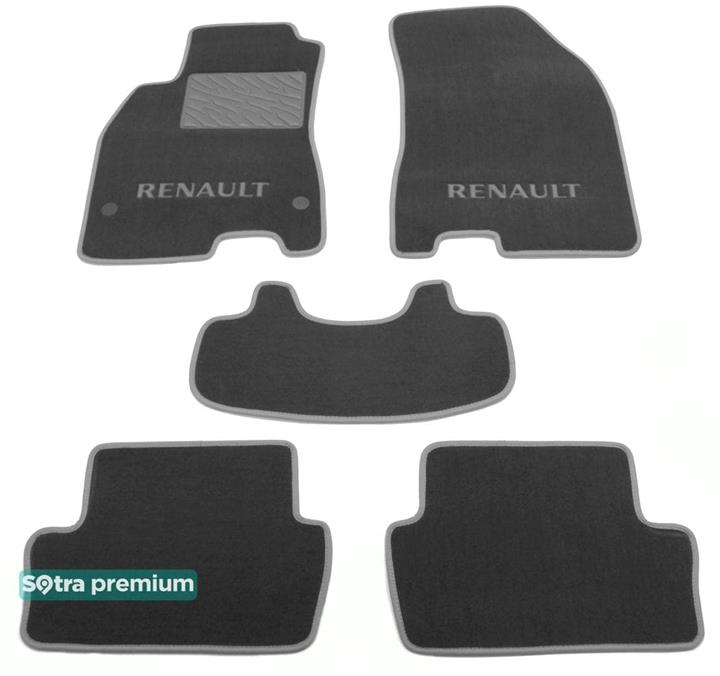 Sotra 07165-CH-GREY Interior mats Sotra two-layer gray for Renault Fluence (2009-), set 07165CHGREY