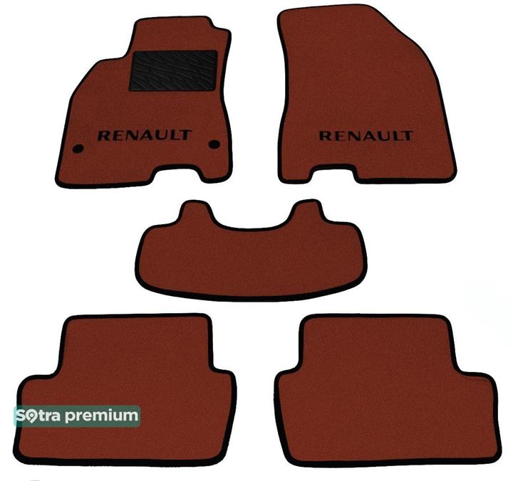 Sotra 07165-CH-TERRA Interior mats Sotra two-layer terracotta for Renault Fluence (2009-), set 07165CHTERRA