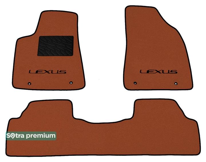 Sotra 07169-CH-TERRA Interior mats Sotra two-layer terracotta for Lexus Rx (2009-2012), set 07169CHTERRA