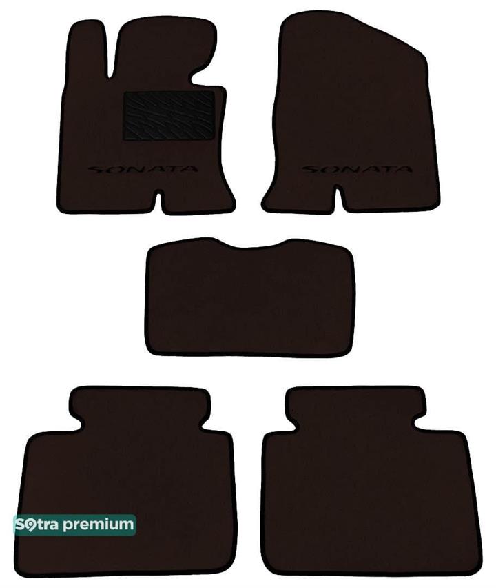Sotra 07171-CH-CHOCO Interior mats Sotra two-layer brown for Hyundai Sonata (2009-2014), set 07171CHCHOCO