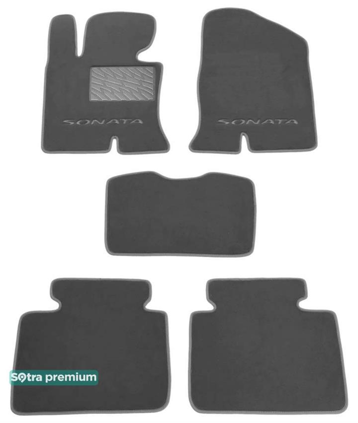 Sotra 07171-CH-GREY Interior mats Sotra two-layer gray for Hyundai Sonata (2009-2014), set 07171CHGREY