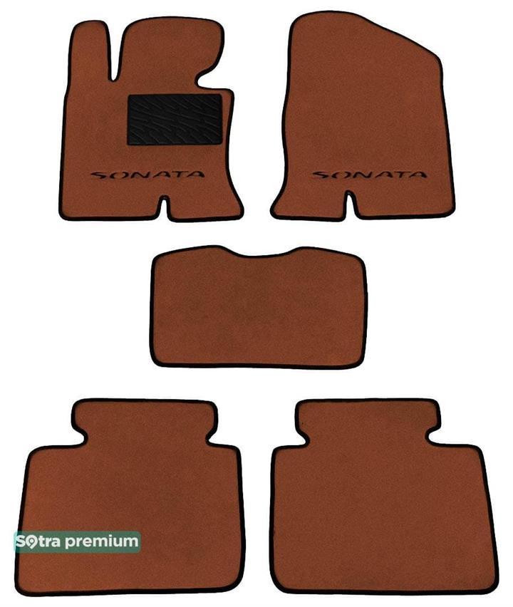 Sotra 07171-CH-TERRA Interior mats Sotra two-layer terracotta for Hyundai Sonata (2009-2014), set 07171CHTERRA