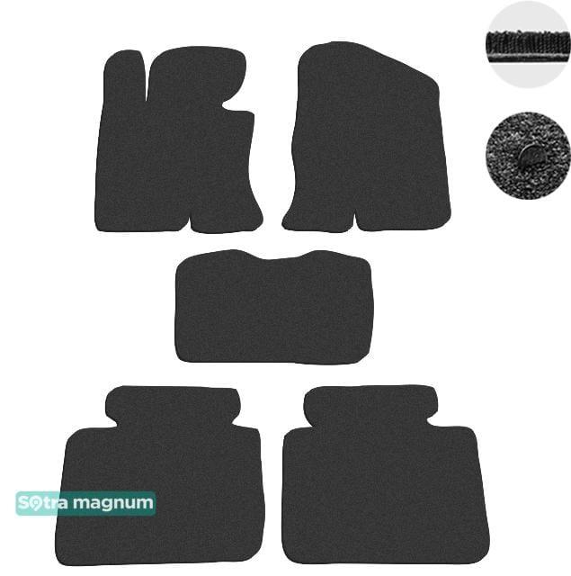 Sotra 07171-MG15-BLACK Interior mats Sotra two-layer black for Hyundai Sonata (2009-2014), set 07171MG15BLACK