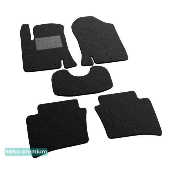 Sotra 07173-CH-BLACK Interior mats Sotra two-layer black for Hyundai I20 (2008-2014), set 07173CHBLACK