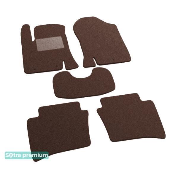 Sotra 07173-CH-CHOCO Interior mats Sotra two-layer brown for Hyundai I20 (2008-2014), set 07173CHCHOCO