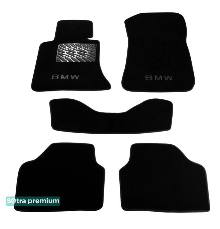 Sotra 07181-CH-BLACK Interior mats Sotra two-layer black for BMW X1 (2009-2015), set 07181CHBLACK