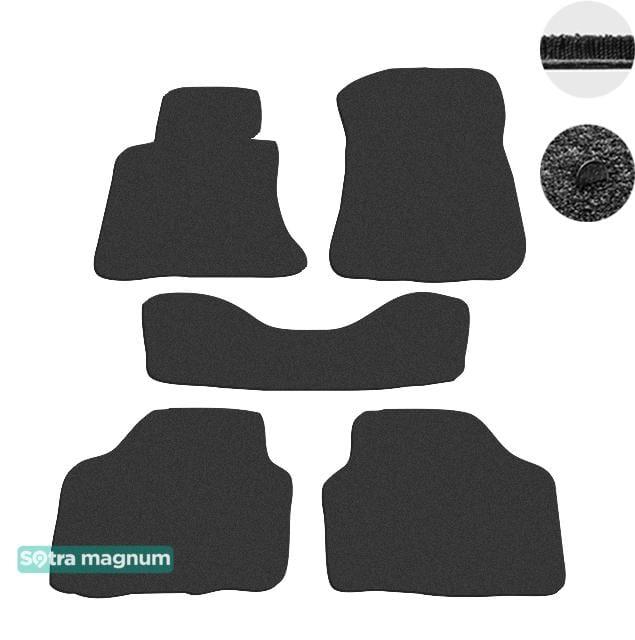 Sotra 07181-MG15-BLACK Interior mats Sotra two-layer black for BMW X1 (2009-2015), set 07181MG15BLACK