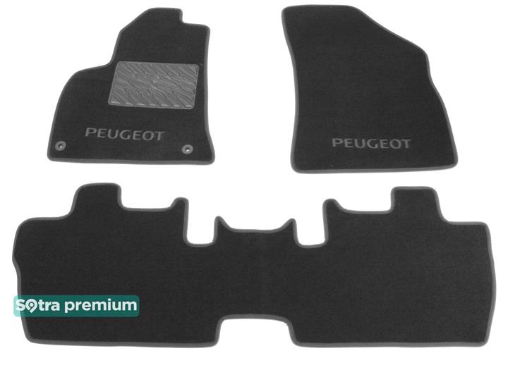 Sotra 07184-CH-GREY Interior mats Sotra two-layer gray for Peugeot 3008/5008 (2008-2016), set 07184CHGREY