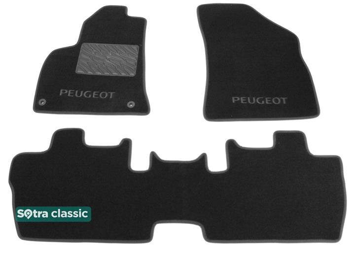 Sotra 07184-GD-GREY Interior mats Sotra two-layer gray for Peugeot 3008/5008 (2008-2016), set 07184GDGREY