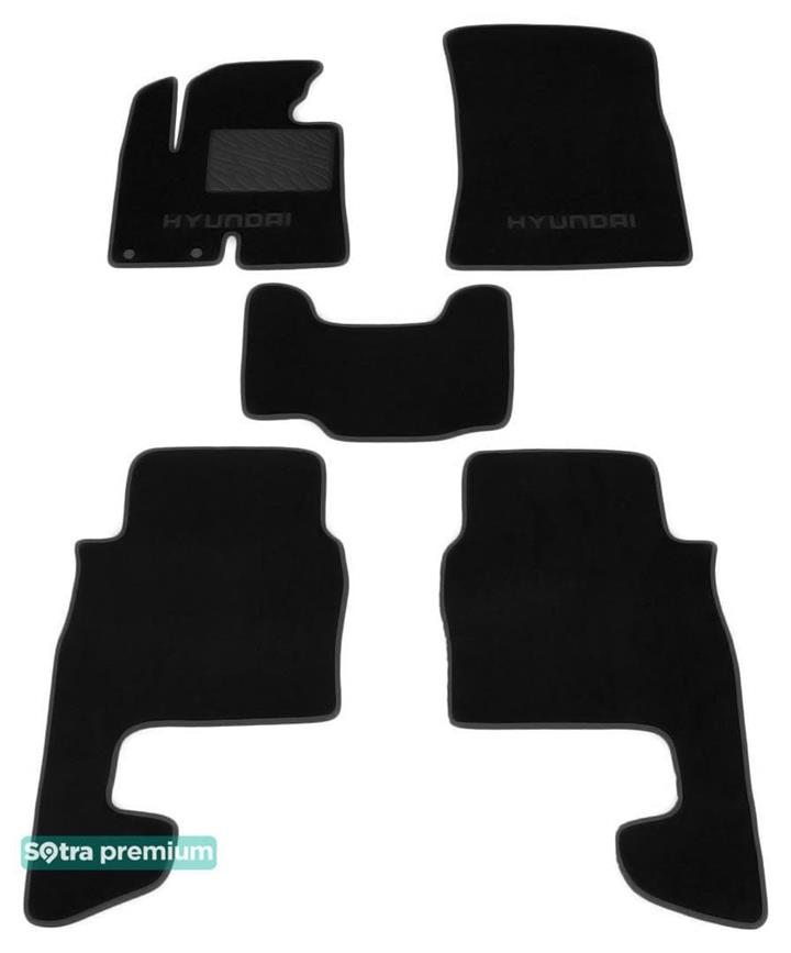 Sotra 07188-CH-BLACK Interior mats Sotra two-layer black for Hyundai Santa fe (2010-2012), set 07188CHBLACK