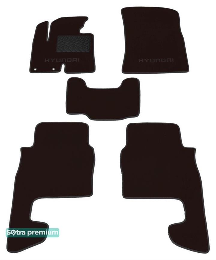 Sotra 07188-CH-CHOCO Interior mats Sotra two-layer brown for Hyundai Santa fe (2010-2012), set 07188CHCHOCO