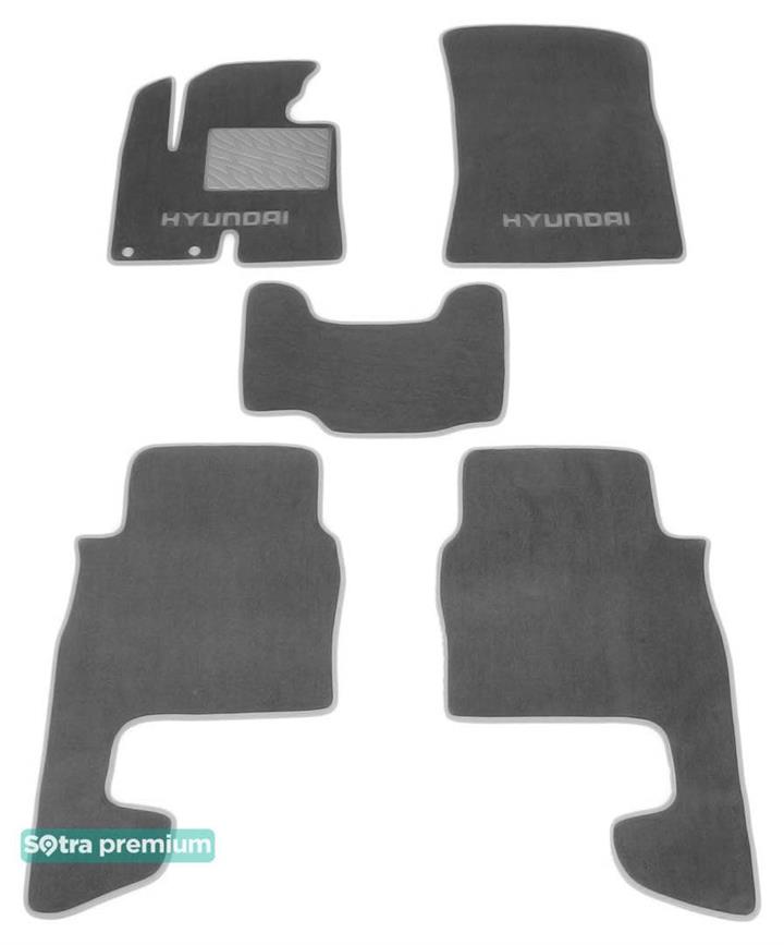 Sotra 07188-CH-GREY Interior mats Sotra two-layer gray for Hyundai Santa fe (2010-2012), set 07188CHGREY