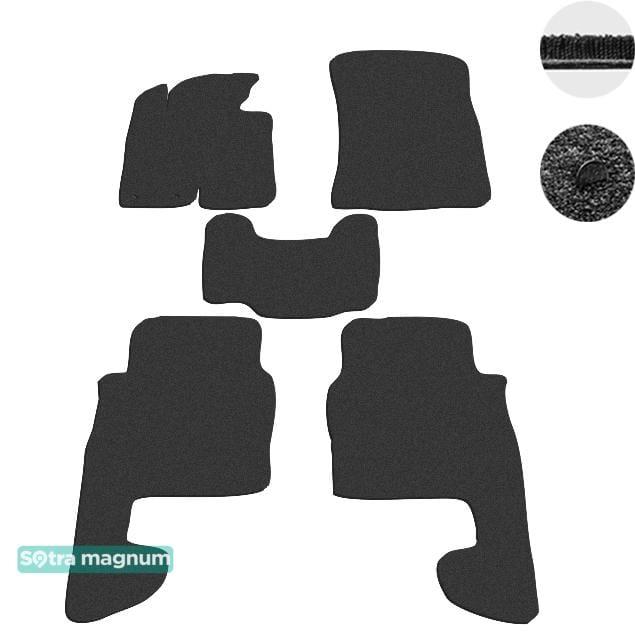 Sotra 07188-MG15-BLACK Interior mats Sotra two-layer black for Hyundai Santa fe (2010-2012), set 07188MG15BLACK