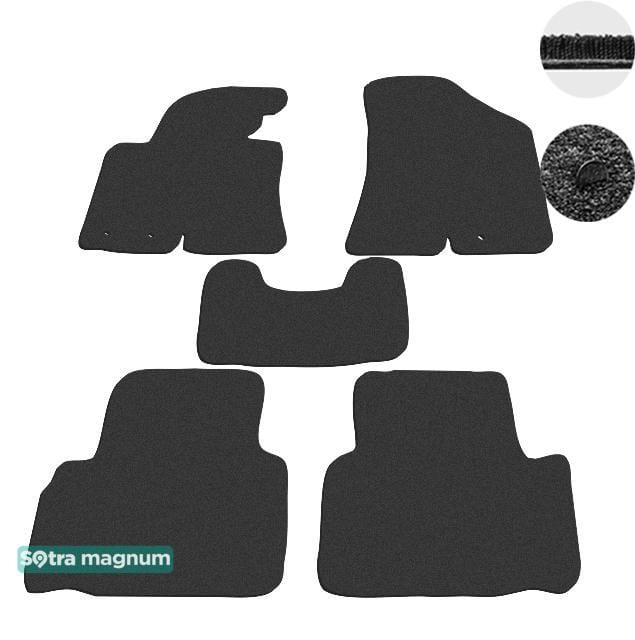 Sotra 07192-MG15-BLACK Interior mats Sotra two-layer black for KIA Sportage (2010-2015), set 07192MG15BLACK