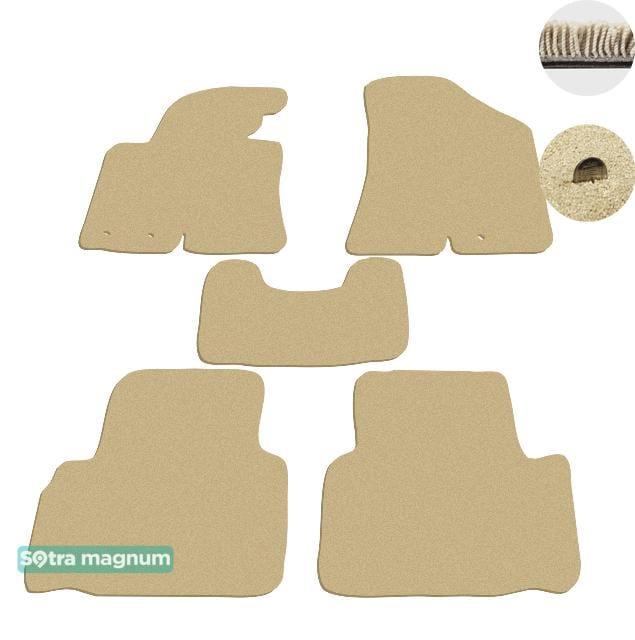 Sotra 07192-MG20-BEIGE Interior mats Sotra two-layer beige for KIA Sportage (2010-2015), set 07192MG20BEIGE