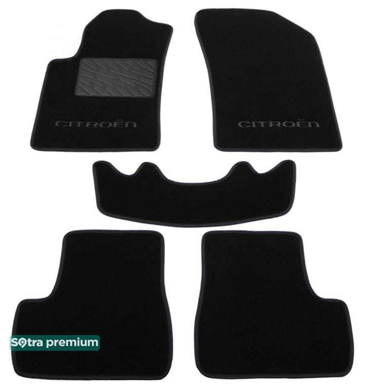 Sotra 07194-CH-BLACK Interior mats Sotra Two-layer black for Citroen C3/Ds3, set 07194CHBLACK