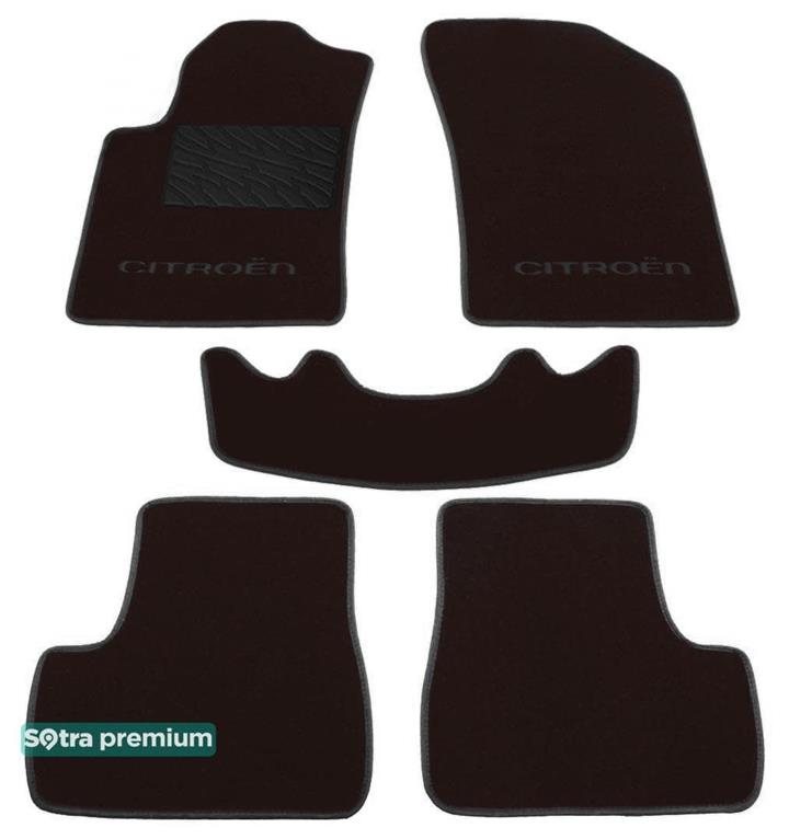 Sotra 07194-CH-CHOCO Interior mats Sotra Double layer brown for Citroen C3/Ds3, set 07194CHCHOCO