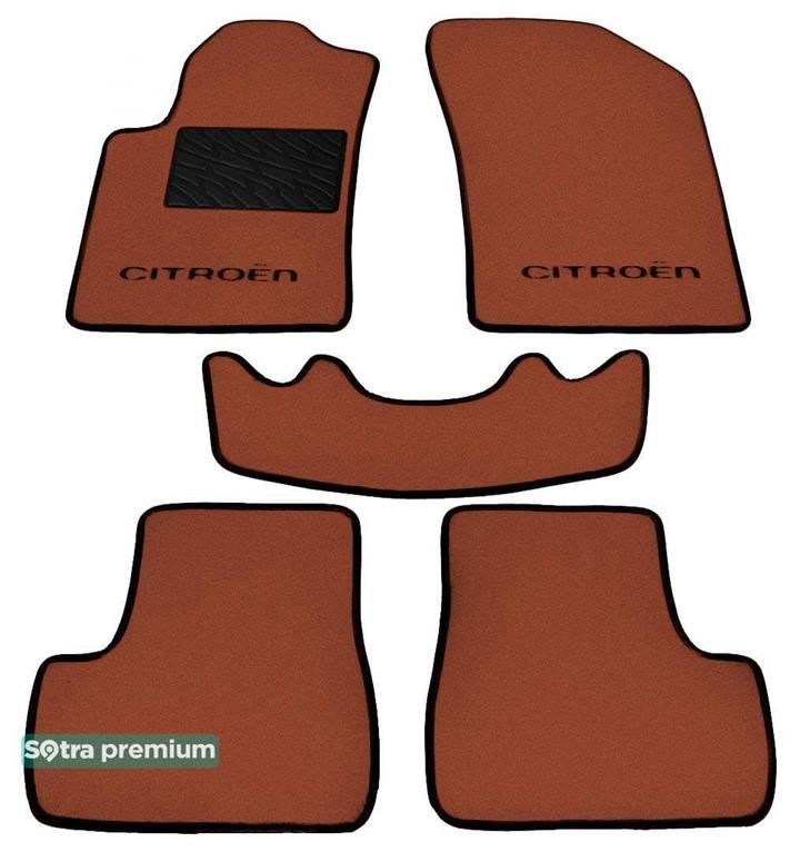 Sotra 07194-CH-TERRA Interior mats Sotra Two-layer terracotta for Citroen C3/Ds3, set 07194CHTERRA