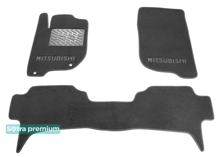 Sotra 07196-CH-GREY Interior mats Sotra two-layer gray for Mitsubishi Pajero sport (2008-2016), set 07196CHGREY