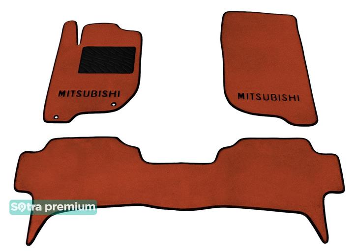 Sotra 07196-CH-TERRA Interior mats Sotra two-layer terracotta for Mitsubishi Pajero sport (2008-2016), set 07196CHTERRA