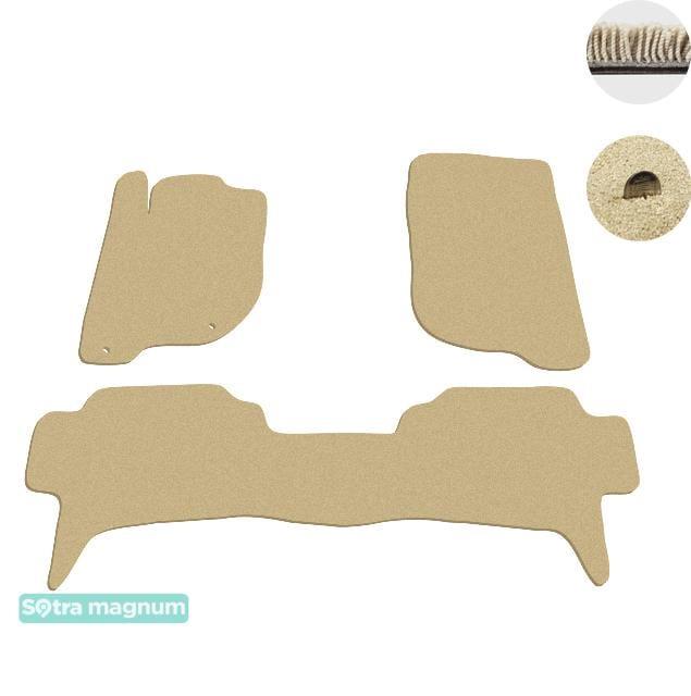 Sotra 07196-MG20-BEIGE Interior mats Sotra two-layer beige for Mitsubishi Pajero sport (2008-2016), set 07196MG20BEIGE