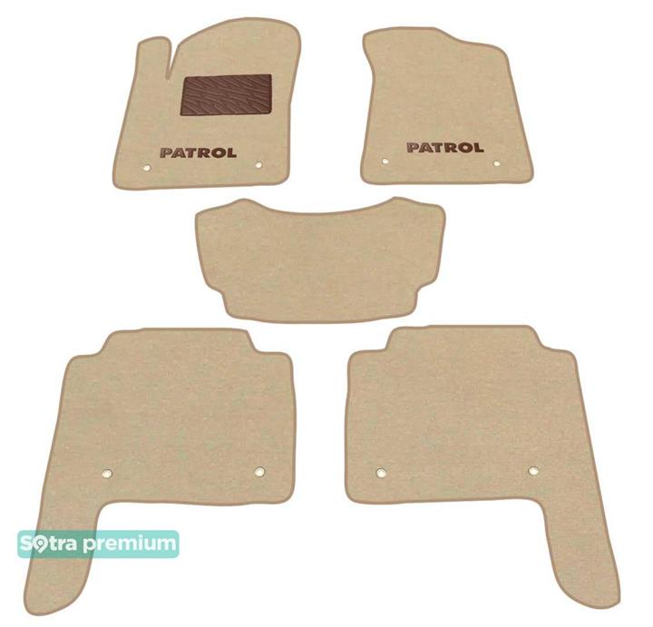 Sotra 07197-CH-BEIGE Interior mats Sotra two-layer beige for Nissan Patrol (2010-), set 07197CHBEIGE