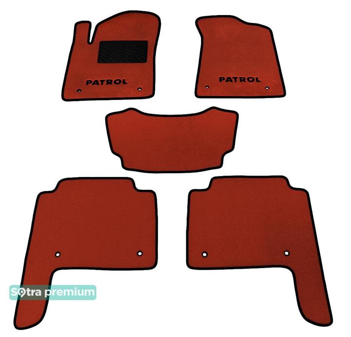 Sotra 07197-CH-TERRA Interior mats Sotra two-layer terracotta for Nissan Patrol (2010-), set 07197CHTERRA