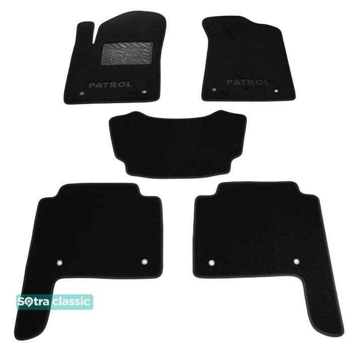Sotra 07197-GD-BLACK Interior mats Sotra two-layer black for Nissan Patrol (2010-), set 07197GDBLACK