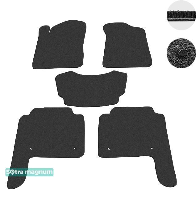 Sotra 07197-MG15-BLACK Interior mats Sotra two-layer black for Nissan Patrol (2010-), set 07197MG15BLACK