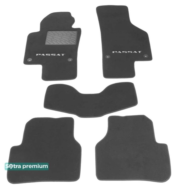 Sotra 07203-CH-GREY Interior mats Sotra two-layer gray for Volkswagen Passat (2008-2017), set 07203CHGREY