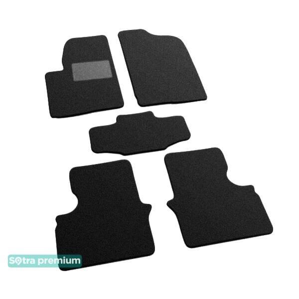 Sotra 07209-CH-BLACK Interior mats Sotra two-layer black for Chery A3 / M11 (2008-), set 07209CHBLACK