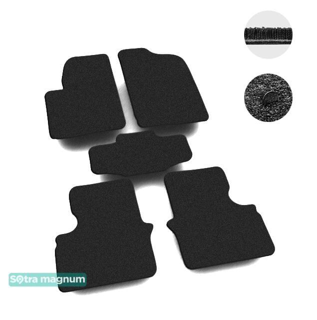 Sotra 07209-MG15-BLACK Interior mats Sotra two-layer black for Chery A3 / M11 (2008-), set 07209MG15BLACK