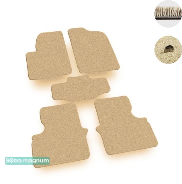 Sotra 07209-MG20-BEIGE Interior mats Sotra two-layer beige for Chery A3 / M11 (2008-), set 07209MG20BEIGE