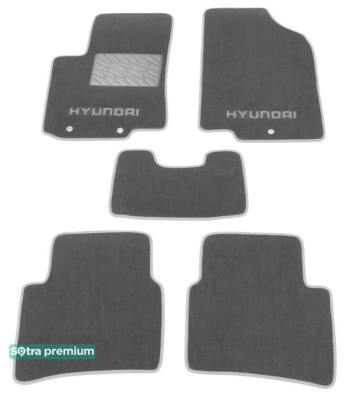 Sotra 07212-CH-GREY Interior mats Sotra two-layer gray for Hyundai Accent / solaris (2011-), set 07212CHGREY