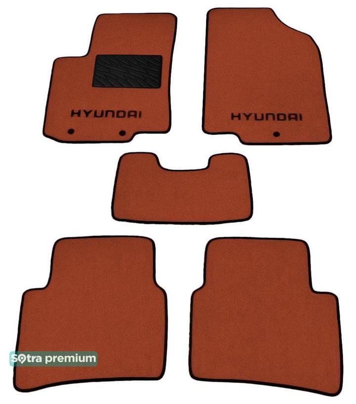 Sotra 07212-CH-TERRA Interior mats Sotra two-layer terracotta for Hyundai Accent / solaris (2011-), set 07212CHTERRA