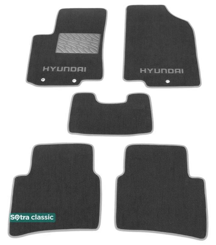 Sotra 07212-GD-GREY Interior mats Sotra two-layer gray for Hyundai Accent / solaris (2011-), set 07212GDGREY