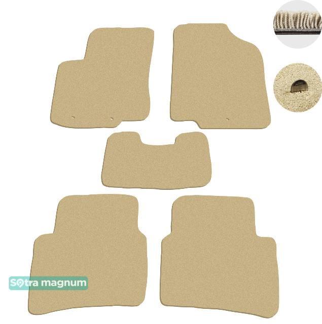 Sotra 07212-MG20-BEIGE Interior mats Sotra two-layer beige for Hyundai Accent / solaris (2011-), set 07212MG20BEIGE