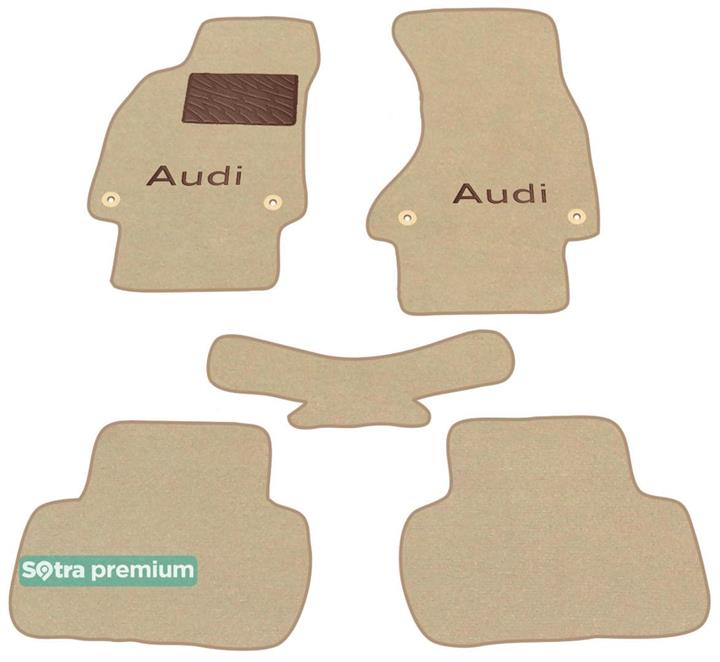 Sotra 07214-CH-BEIGE Interior mats Sotra two-layer beige for Audi A4 (2008-2015), set 07214CHBEIGE