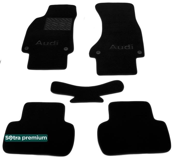 Sotra 07214-CH-BLACK Interior mats Sotra two-layer black for Audi A4 (2008-2015), set 07214CHBLACK